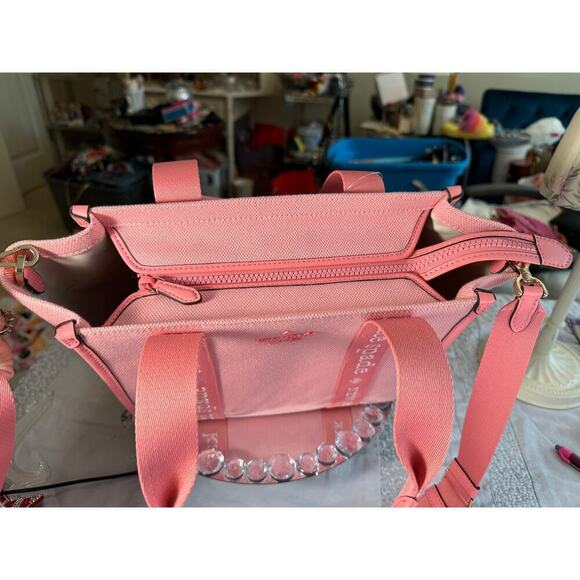 KATE SPADE, NWT, Blossom Pink, Small Canvas Tote/Purse/Crossbody - Picture 10 of 15